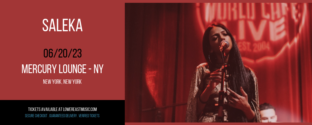 Saleka at Mercury Lounge tickets Saleka at Mercury Lounge