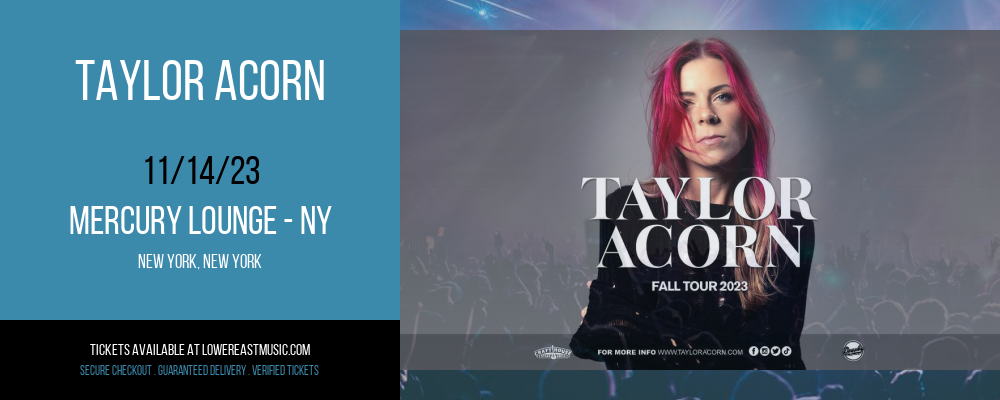Taylor Acorn at Mercury Lounge - NY