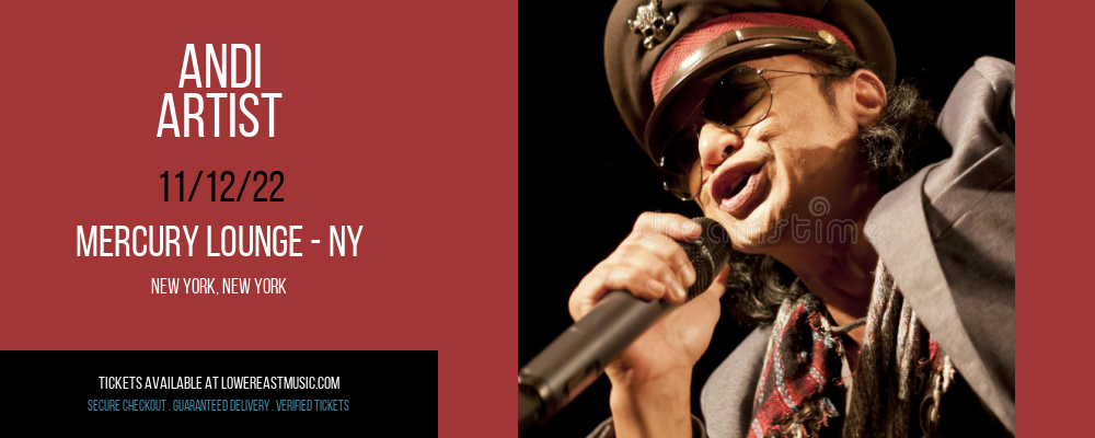 Andi - Artist at Mercury Lounge tickets Andi - Artist at Mercury Lounge